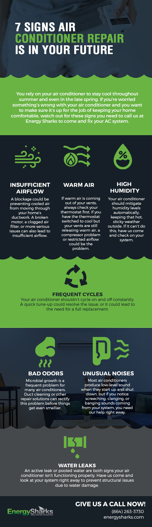 7 Signs Air Conditioner Repair is in Your Future [infographic]